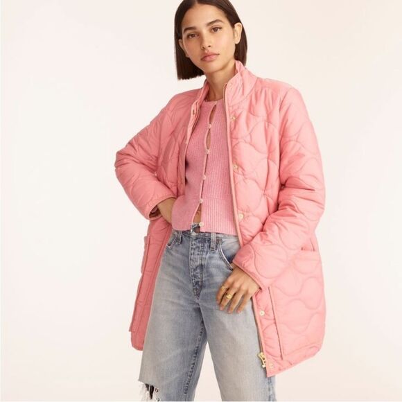 J. Crew Quilted Cocoon Puffer w/ PrimaLoft - Picture 1 of 8